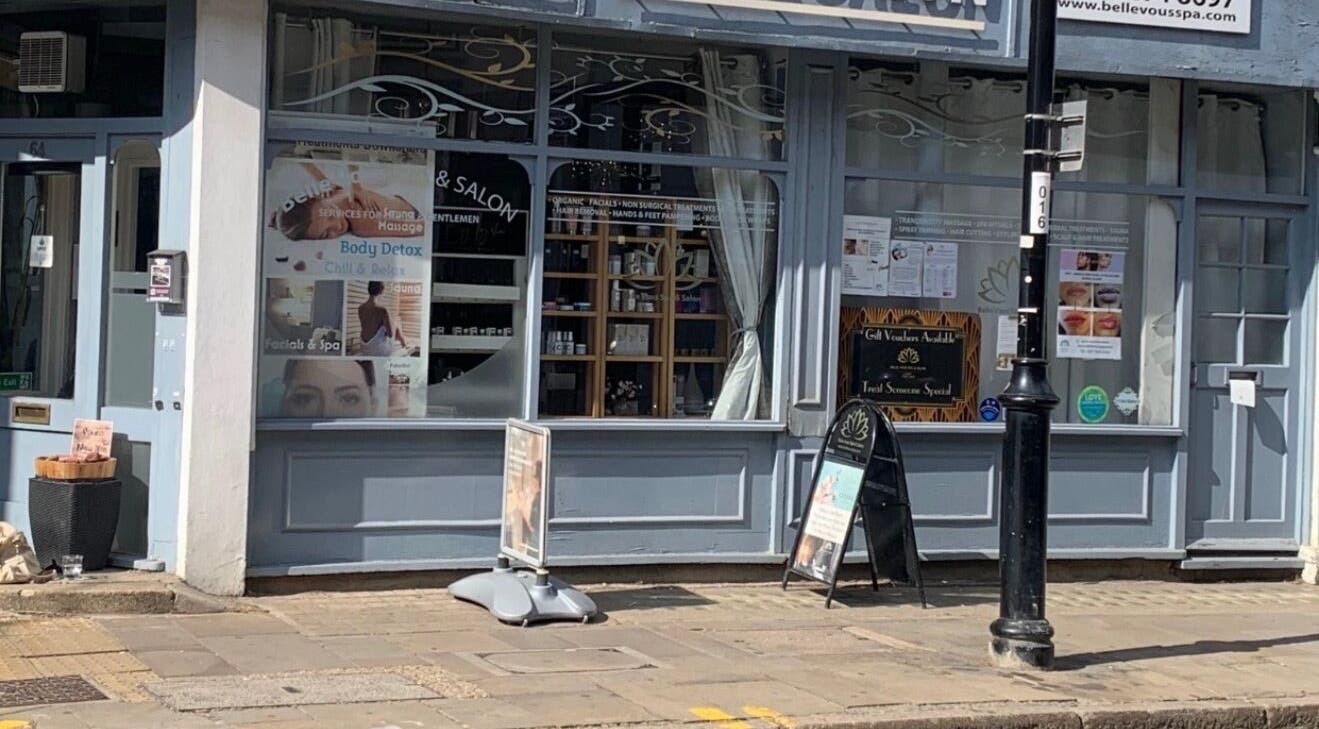 Exterior of Wellness Skin & Laser Centre in London, England, GB showcasing elegant shopfront.