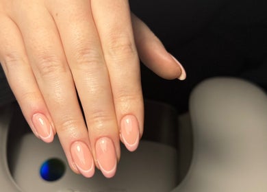 Elegant manicure featuring glossy nails at It's a Gel Thing, Birmingham, England, GB.