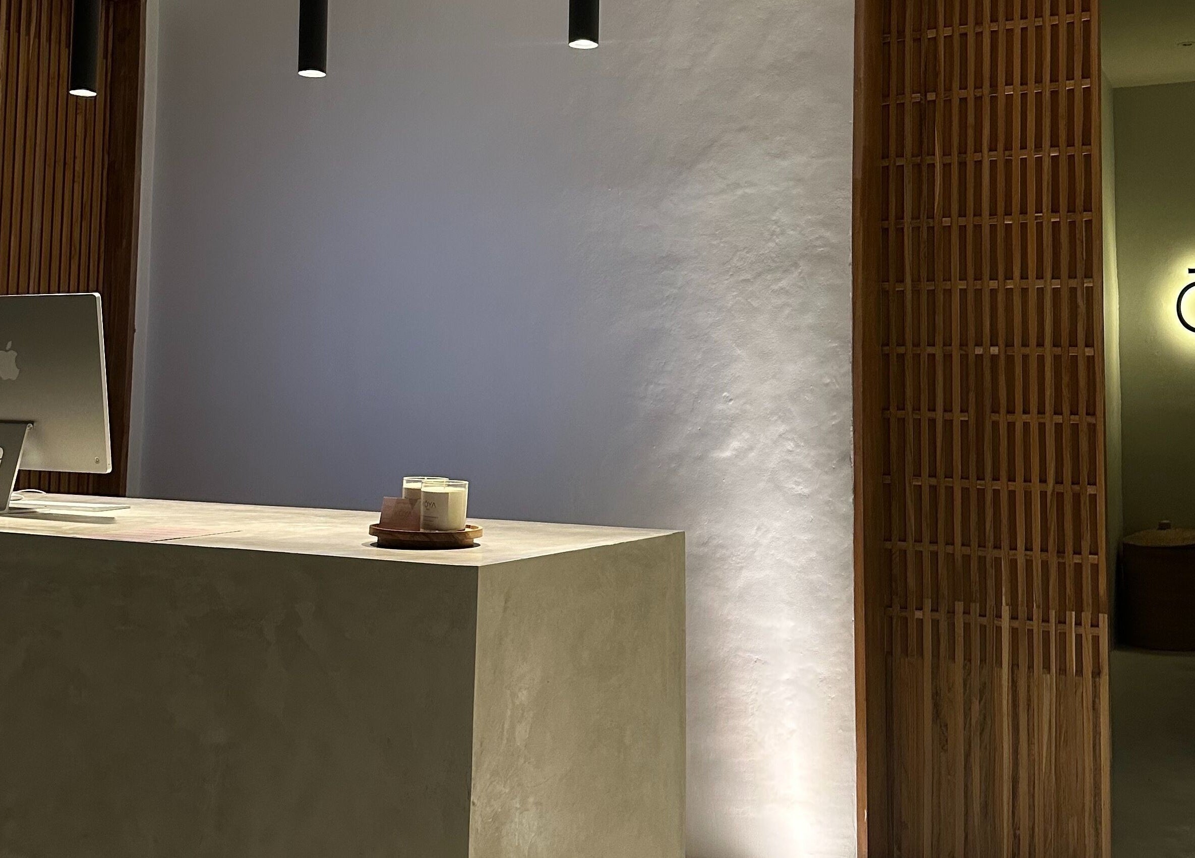 Elegant Koya Spa reception area in Bali, Bali, ID with calming decor and ambient lighting.