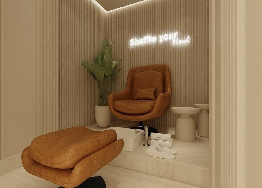 Comfortable seating at Shuffle Gents Barber, Mubarak Al-kabeer Governorate, for a relaxing experience.