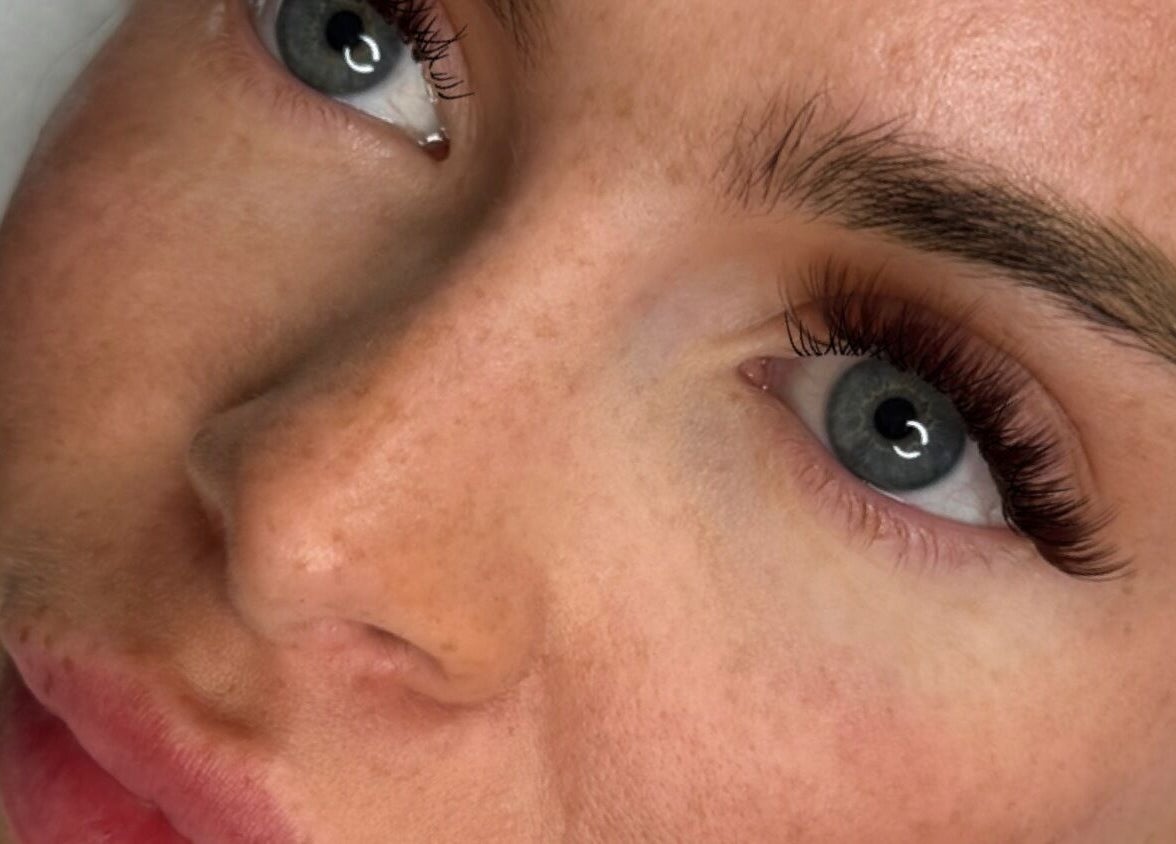Close-up of beautifully applied eyelashes at Lashes by Valeria, Birmingham, England, GB. Enhancing natural beauty.
