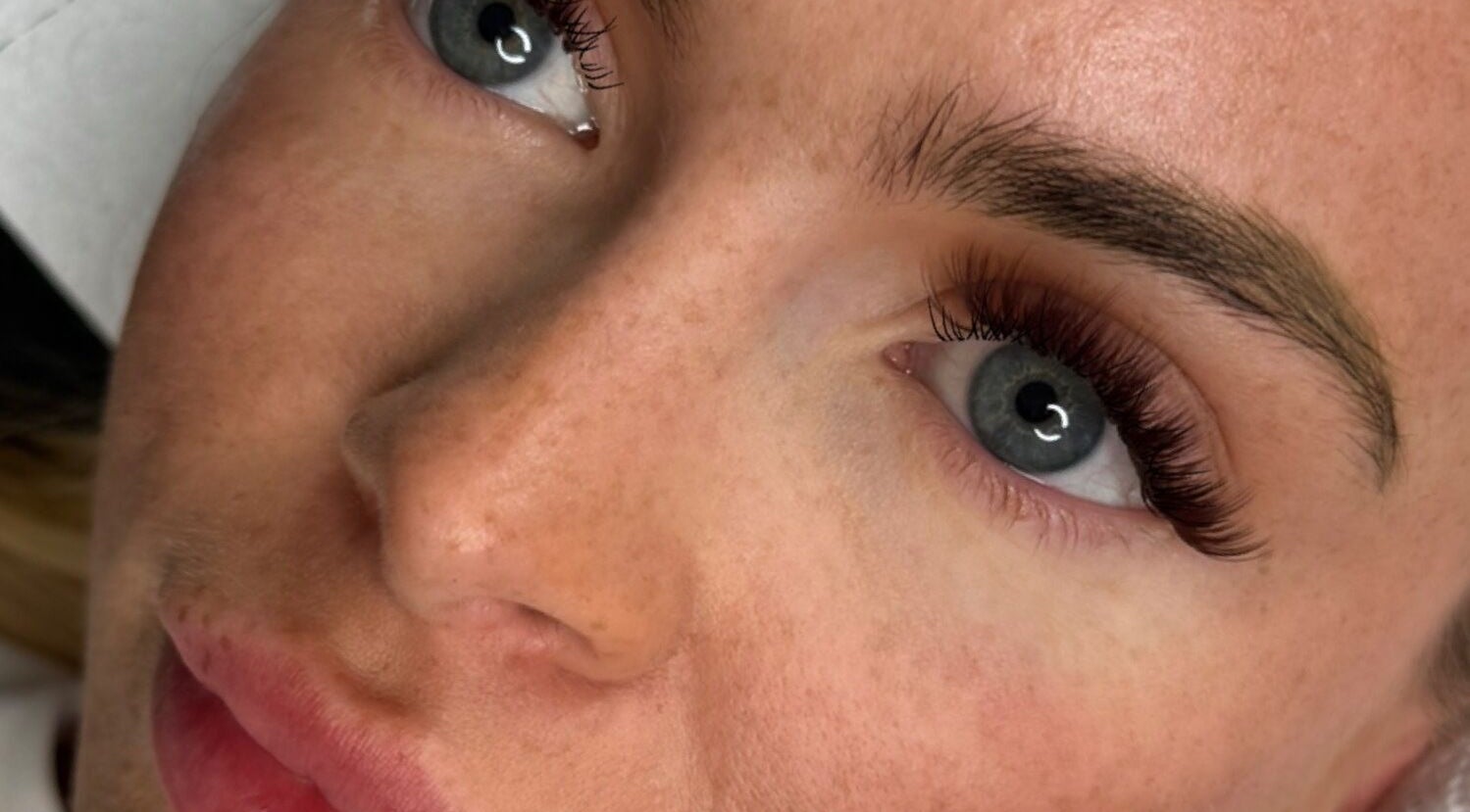 Close-up of beautifully applied eyelashes at Lashes by Valeria, Birmingham, England, GB. Enhancing natural beauty.