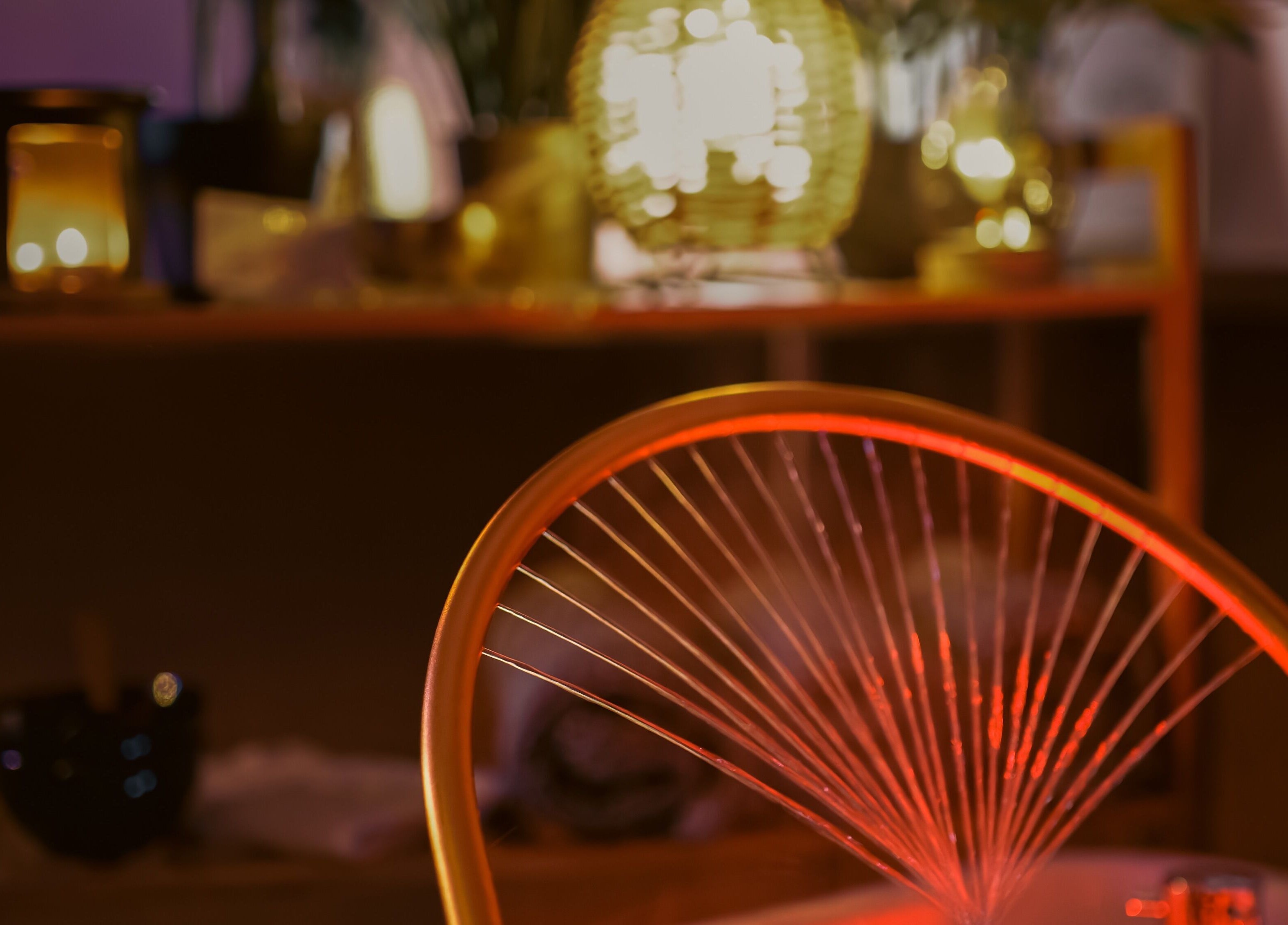 Relaxing ambient lighting at Bloom Hair & Head Spa, Witney, England, GB. A perfect serene spa atmosphere.