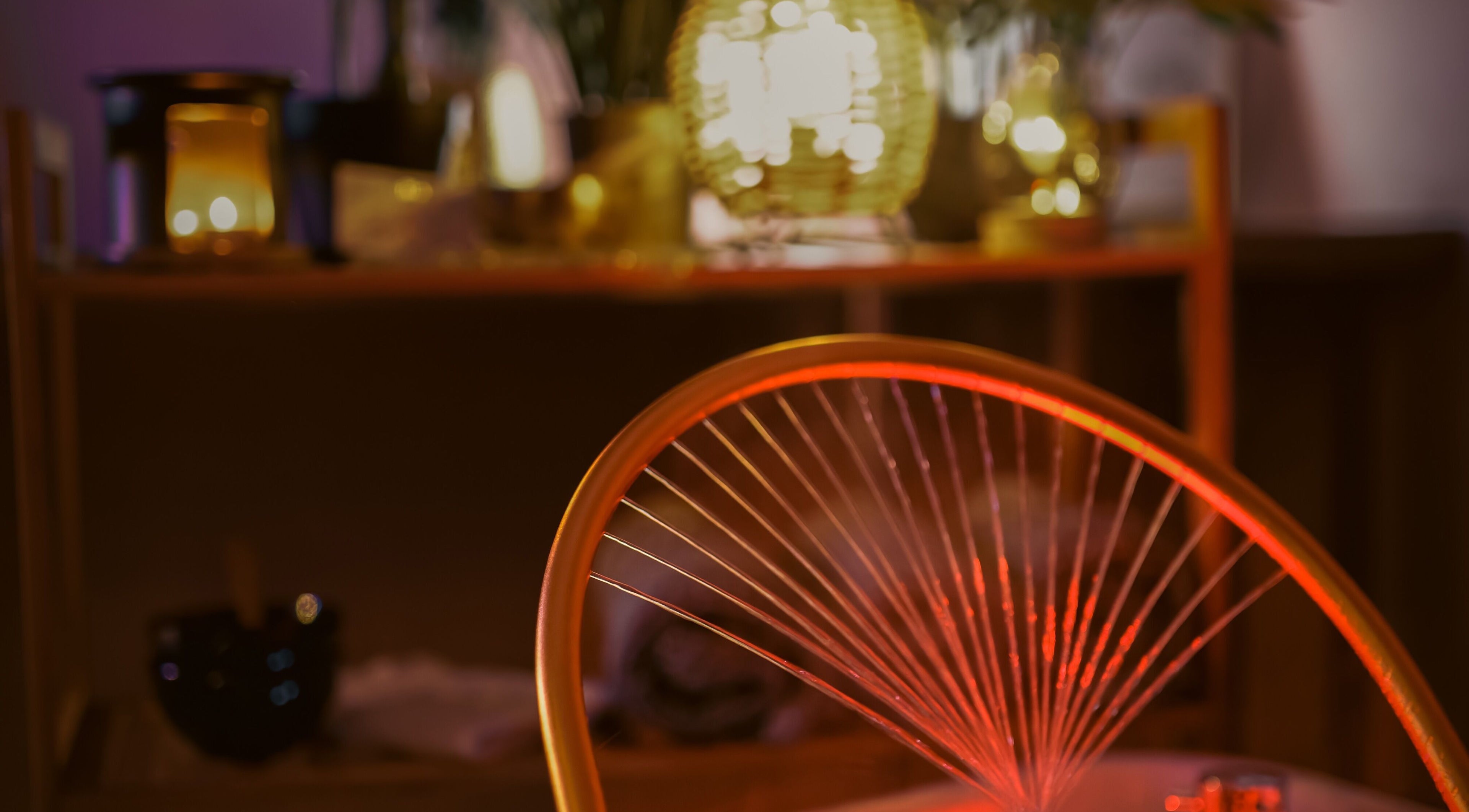 Relaxing ambient lighting at Bloom Hair & Head Spa, Witney, England, GB. A perfect serene spa atmosphere.