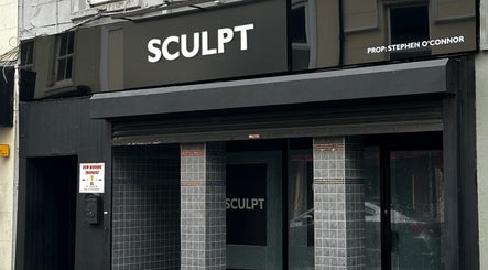 SCULPT entrance in Newry, Northern Ireland, GB; sleek modern design welcoming beauty enthusiasts.