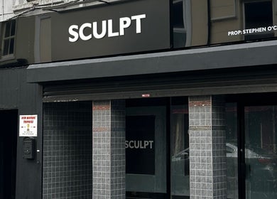 Sculpt beauty and wellness venue facade in Newry, Northern Ireland, GB, showcasing modern design.