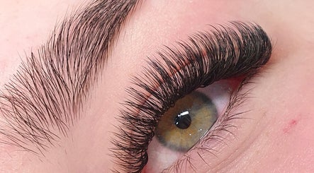 Close-up of extended eyelashes at Enigma Prestige Beauty, Newbury, England, GB.