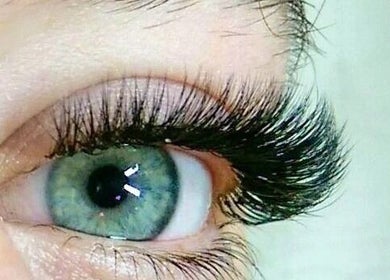 Close-up of elegant eyelash extension at Enigma Prestige Beauty, Newbury, England, GB.