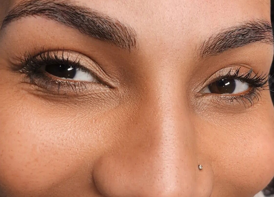 Close-up of well-groomed eyes at Enigma Prestige Beauty, Newbury, England, GB.