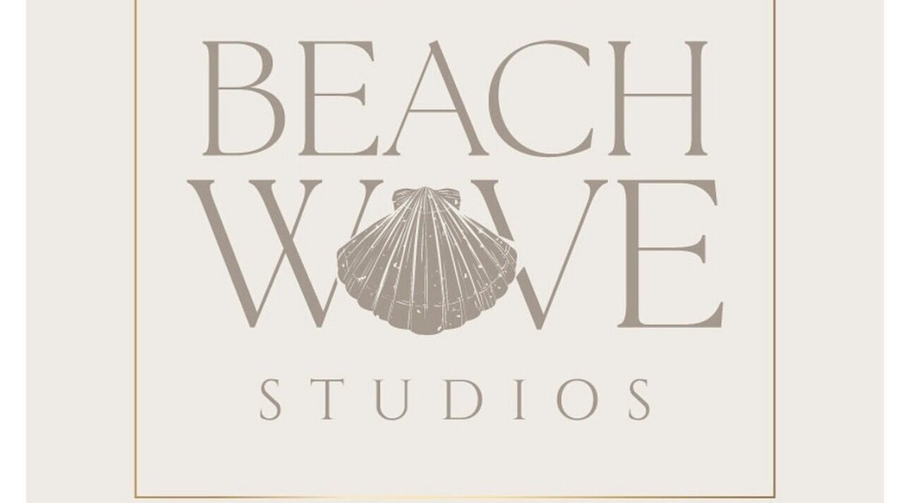 Beach Wave Studios logo with seashell design at Blush By Georgia, Plymouth, England, GB.