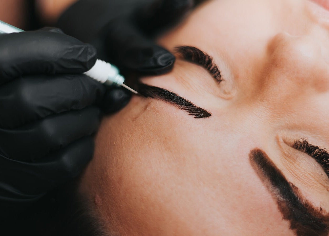 Detailed brow treatment at Lemon's Esthetics Studio, South Jordan, Utah, US, enhancing natural beauty.