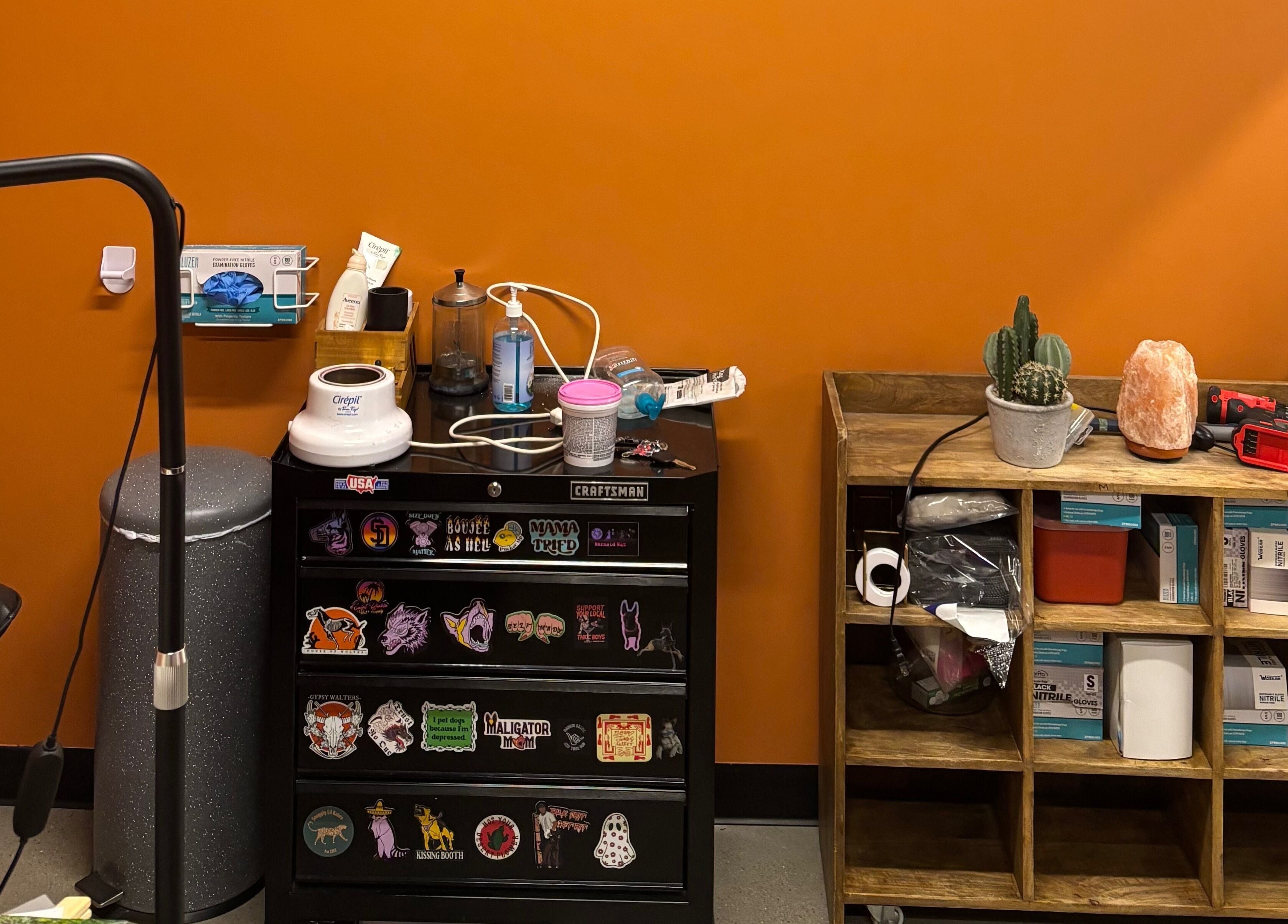 Lemon's Esthetics Studio interior with tools and decor, South Jordan, Utah, US.