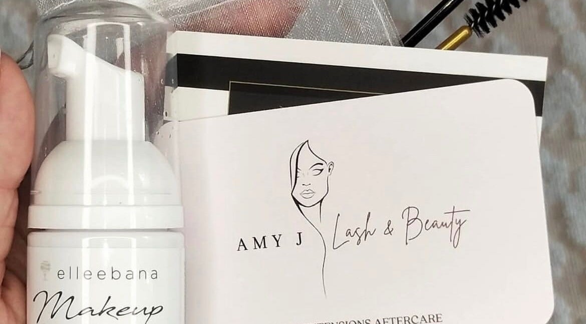 Close-up of beauty products at Amy J Lash and Beauty, Banksia Grove, Western Australia, AU.