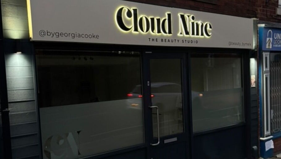 Ivy Beauty Lounge @ Cloud Nine entrance, Chesterfield, England, GB. Sleek exterior welcomes guests.