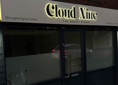 Ivy Beauty Lounge @ Cloud Nine entrance, Chesterfield, England, GB. Sleek exterior welcomes guests.