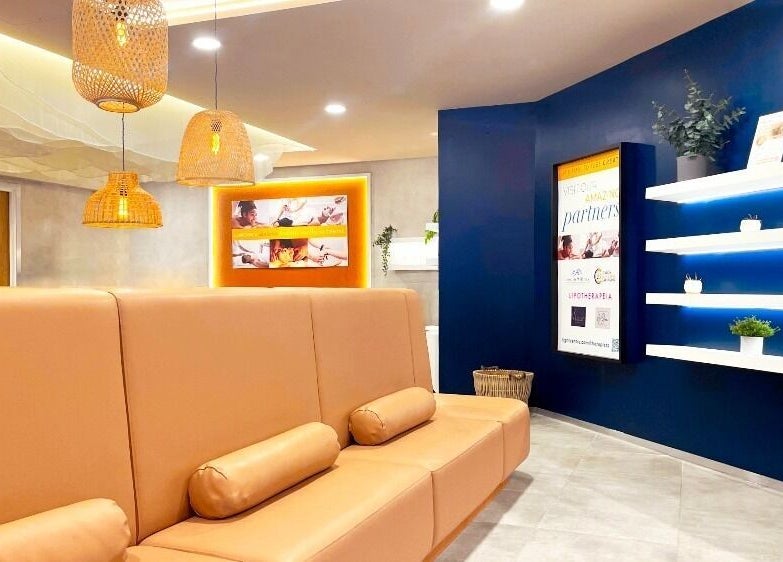 Cozy lounge area at Mean (Men) Mareylebone, London, England offering comfortable seating and stylish decor.