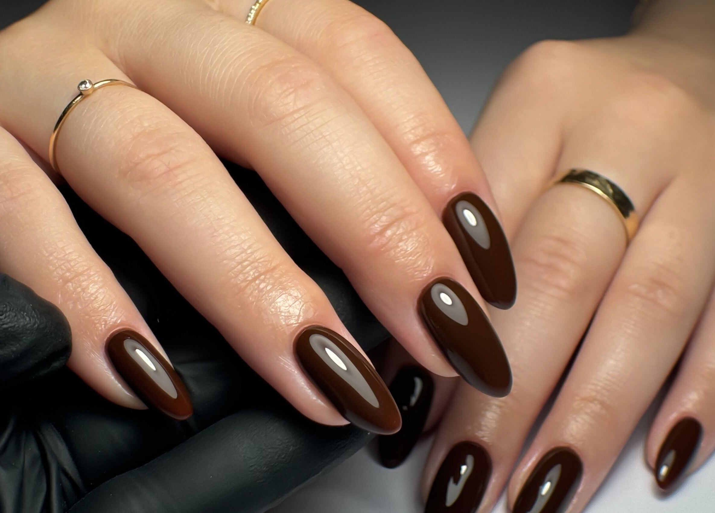 Stylish cocoa-toned manicure at Cupid Nail Studio, Varsity Lakes, Queensland, AU. Perfect for elegant nail care.