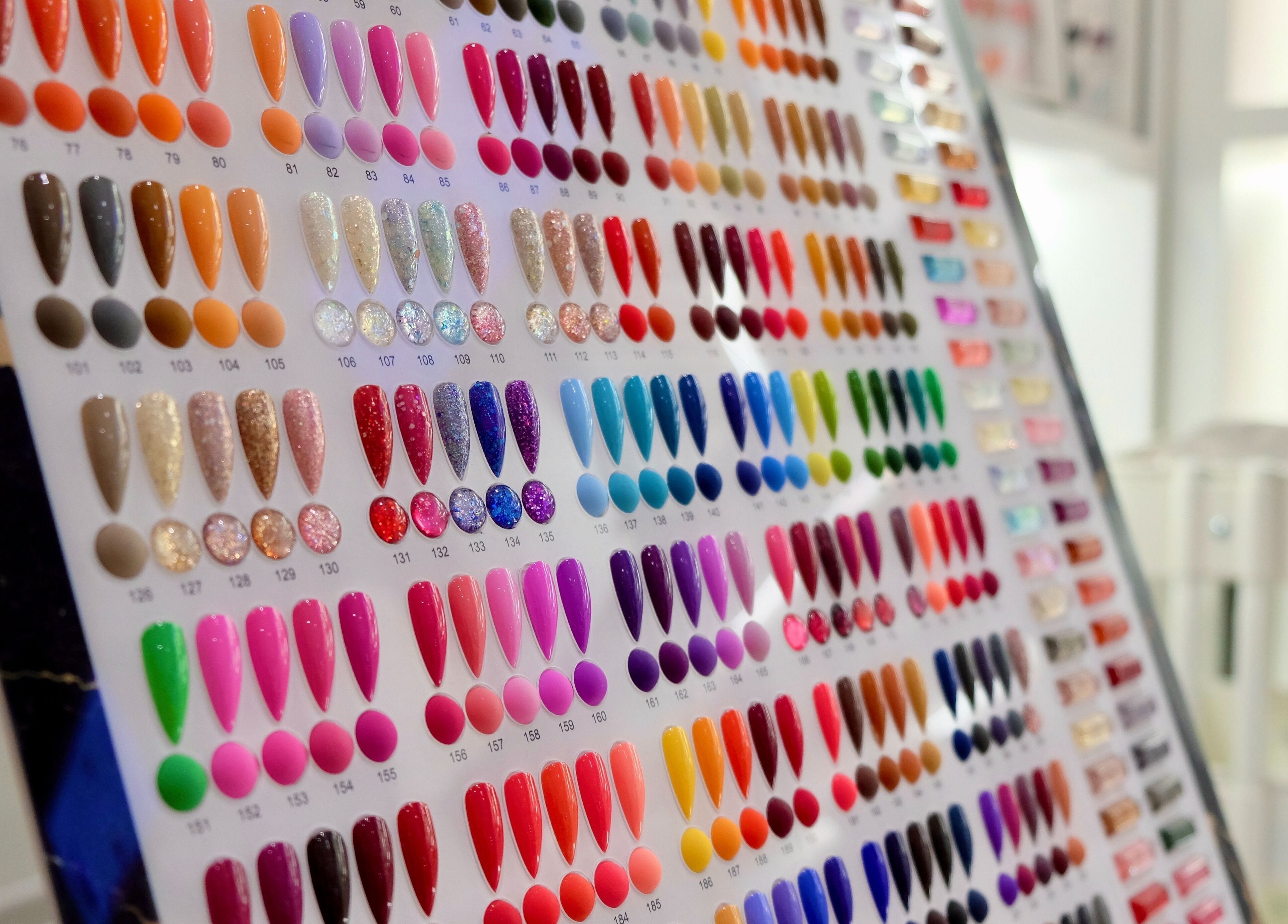 Colorful nail polish palette at @fiftyfreed.sg - Choa Chu Kang, Singapore, Singapore, SG beauty venue.