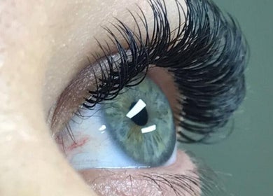 Close-up of styled lash extensions at MyLash Canada, Oakville, Ontario, CA showcasing elegant finish.