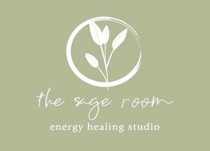 Logo of The Sage Room Energy in Mangawhai, Northland, NZ. Features a stylized leaf design.