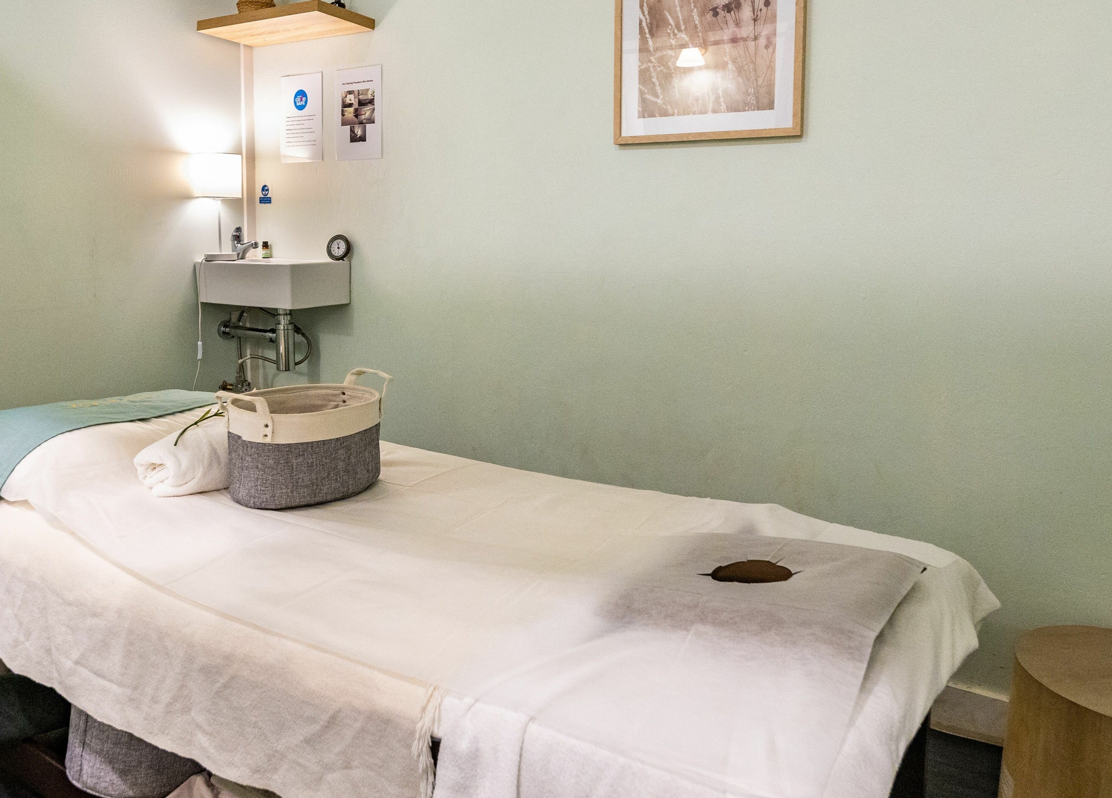 Peaceful massage room at Anan Nara Massage and Relaxation Space in Glebe, New South Wales, AU.