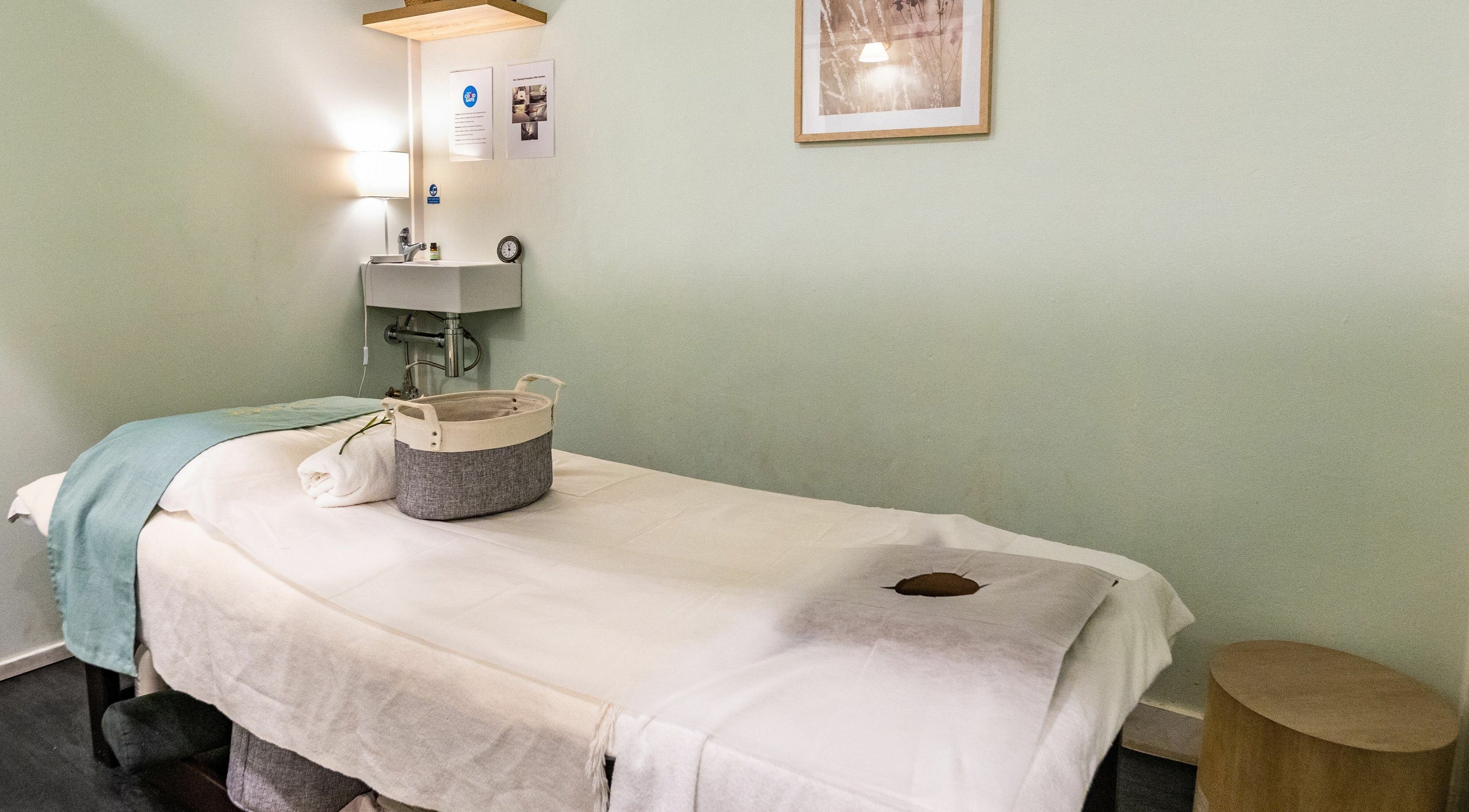 Peaceful massage room at Anan Nara Massage and Relaxation Space in Glebe, New South Wales, AU.