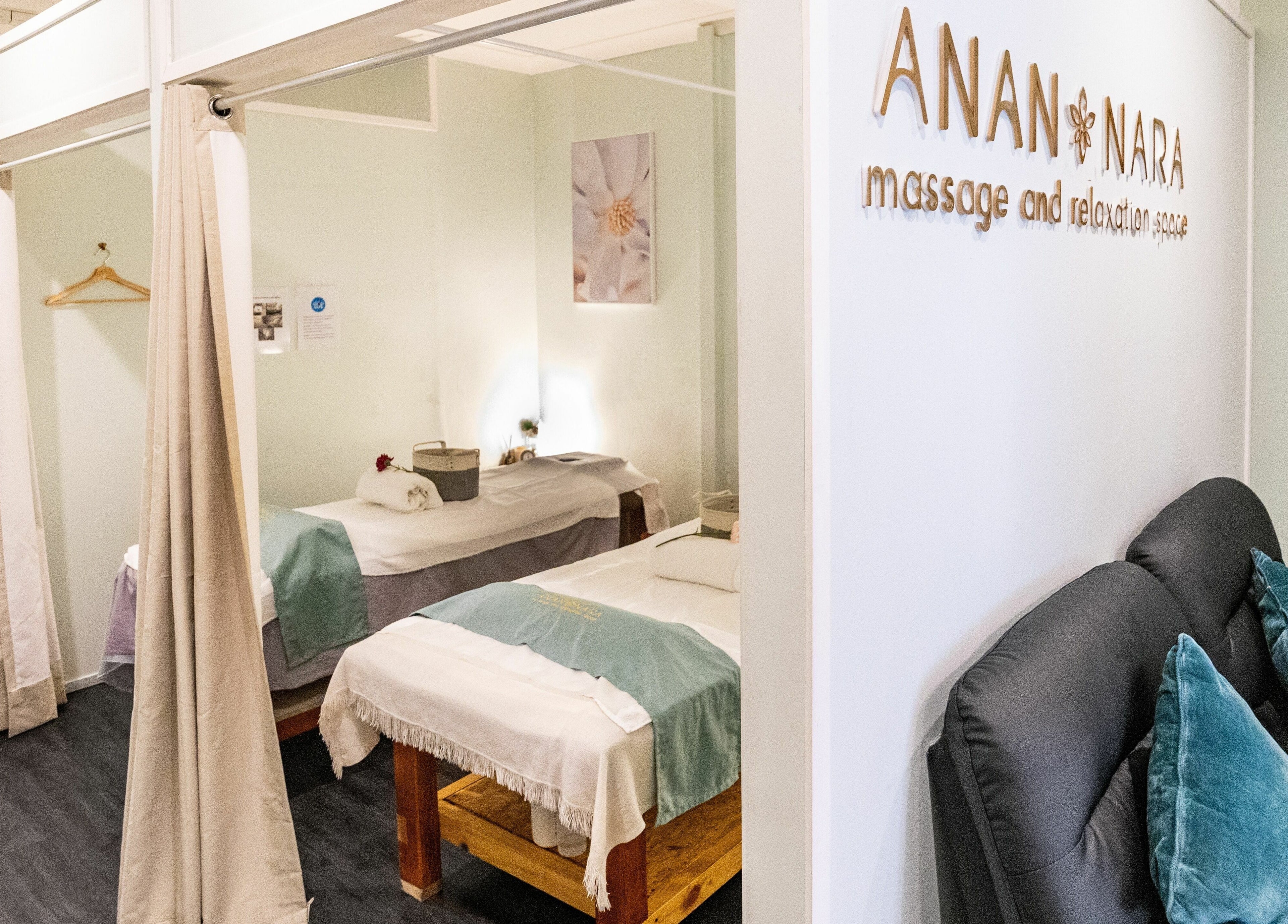 Peaceful massage room at Anan Nara Massage and Relaxation Space, Glebe, New South Wales, AU.