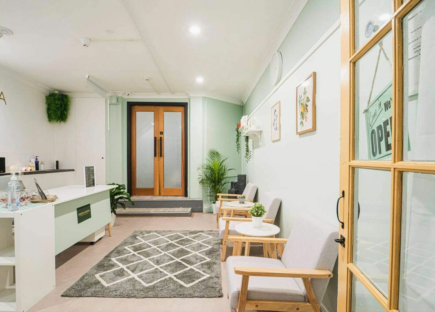 Inviting reception area at Anan Nara Massage and Relaxation Space, Glebe, New South Wales, AU.