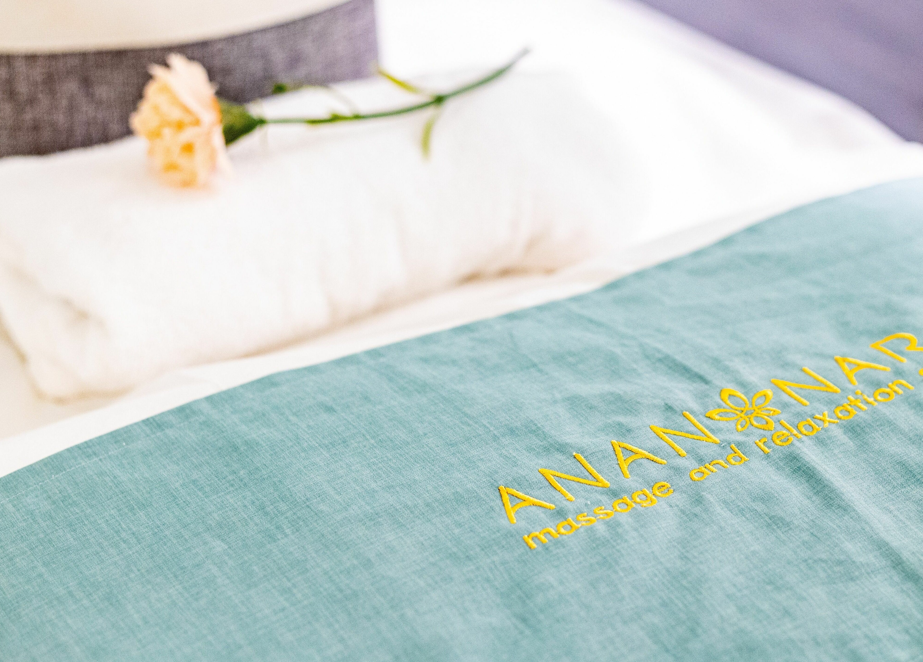 Luxurious towels at Anan Nara Massage and Relaxation Space in Glebe, New South Wales, AU.