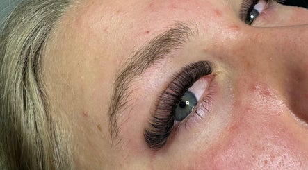 Close-up of eyelash extensions from Lashes by AA in Alton, England, GB, showcasing detailed lash work.