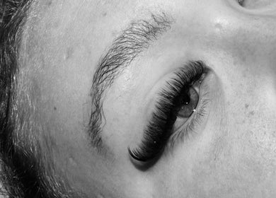 Close-up of beautifully styled lashes at Lashes by x AA, Alton, England, GB showcasing expert lash extension.
