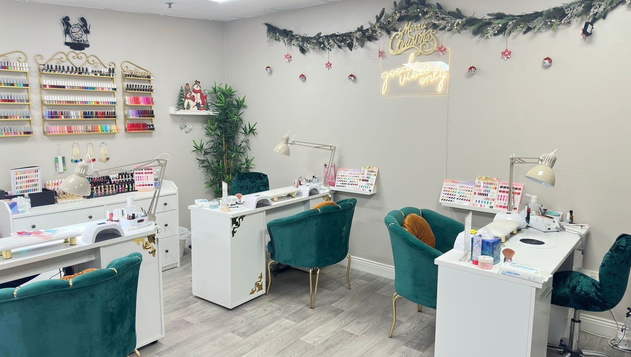 Elegant nail studio at D Nail, Dublin 22, County Dublin, IE, with stylish decor and nail polish displays.