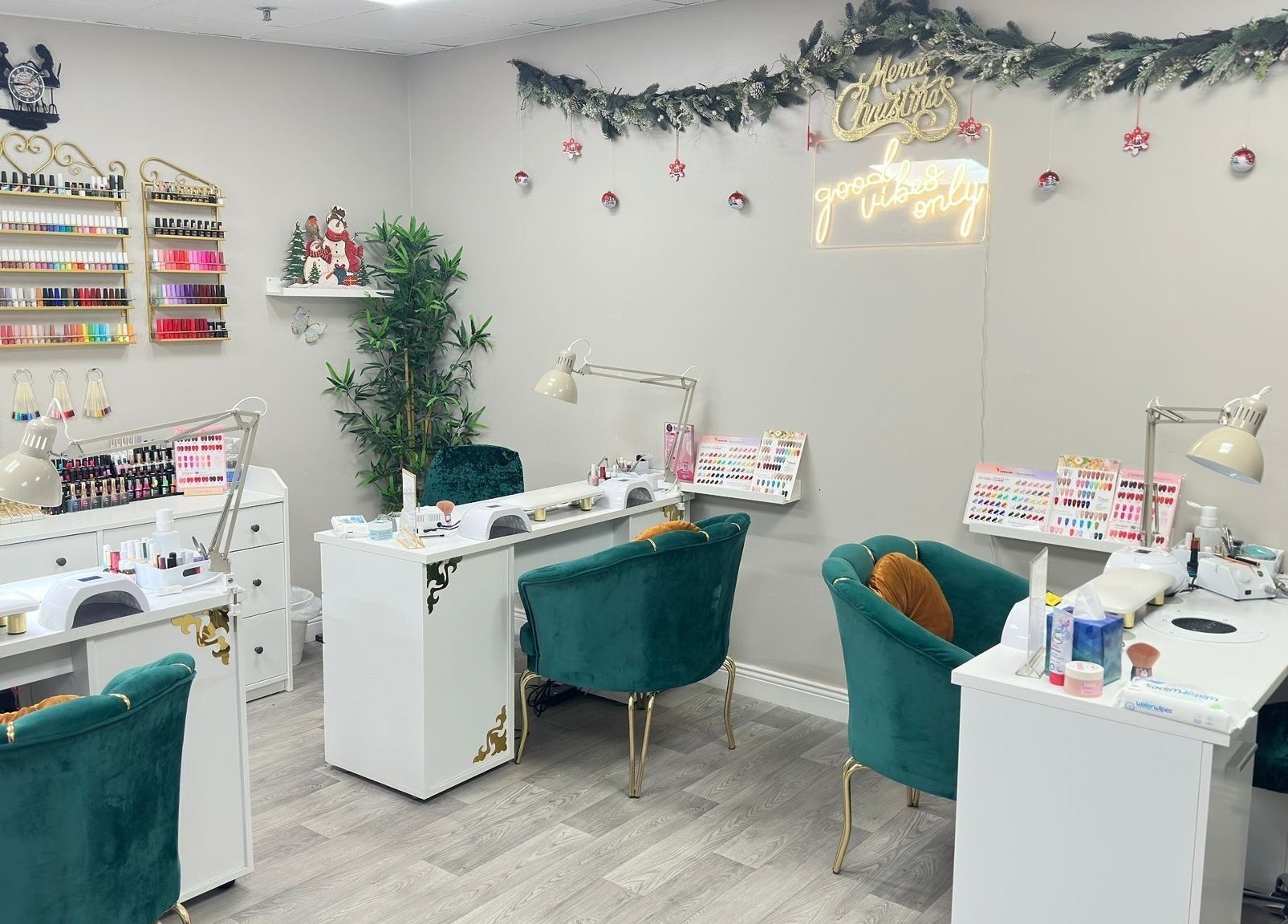 Elegant nail studio at D Nail, Dublin 22, County Dublin, IE, with stylish decor and nail polish displays.