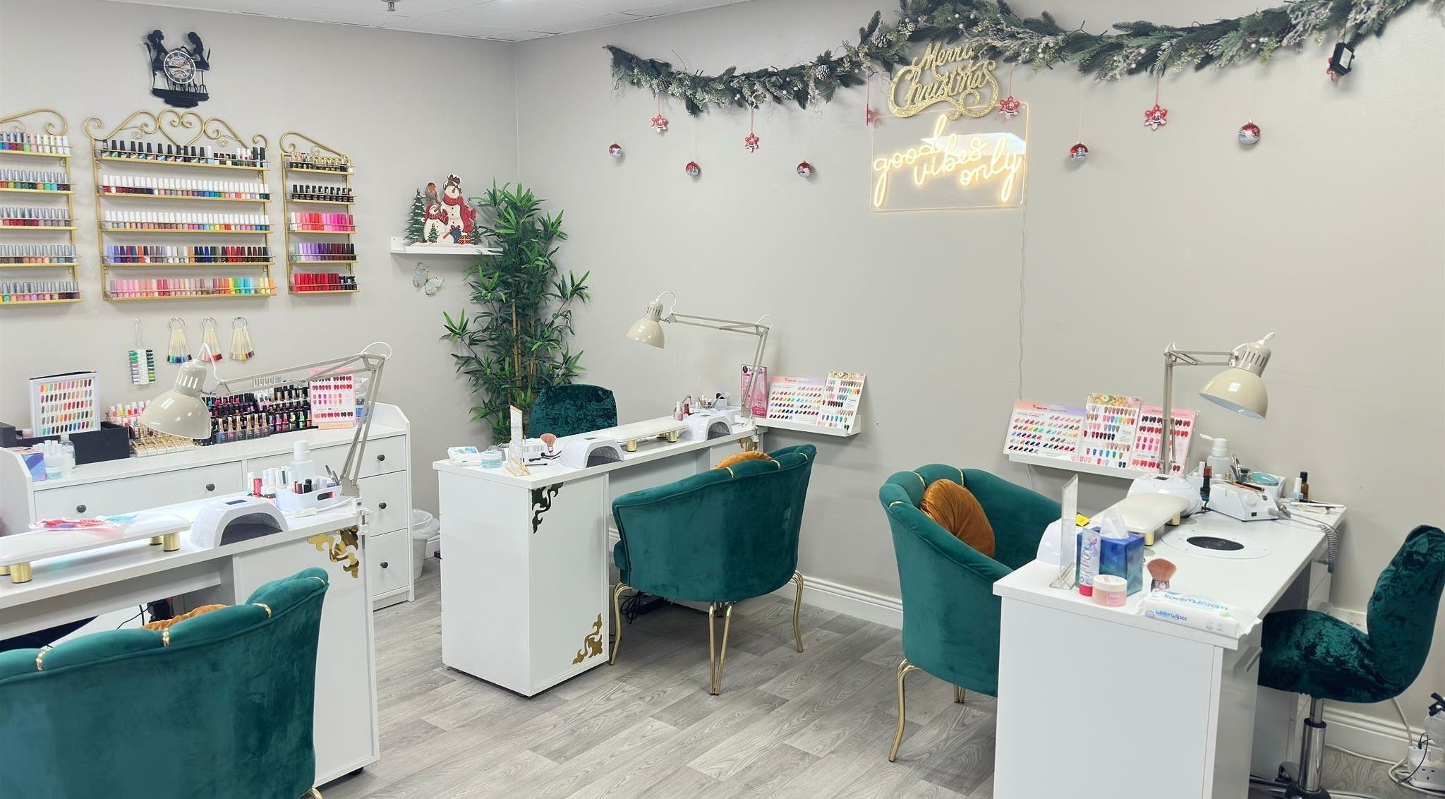 Elegant nail studio at D Nail, Dublin 22, County Dublin, IE, with stylish decor and nail polish displays.
