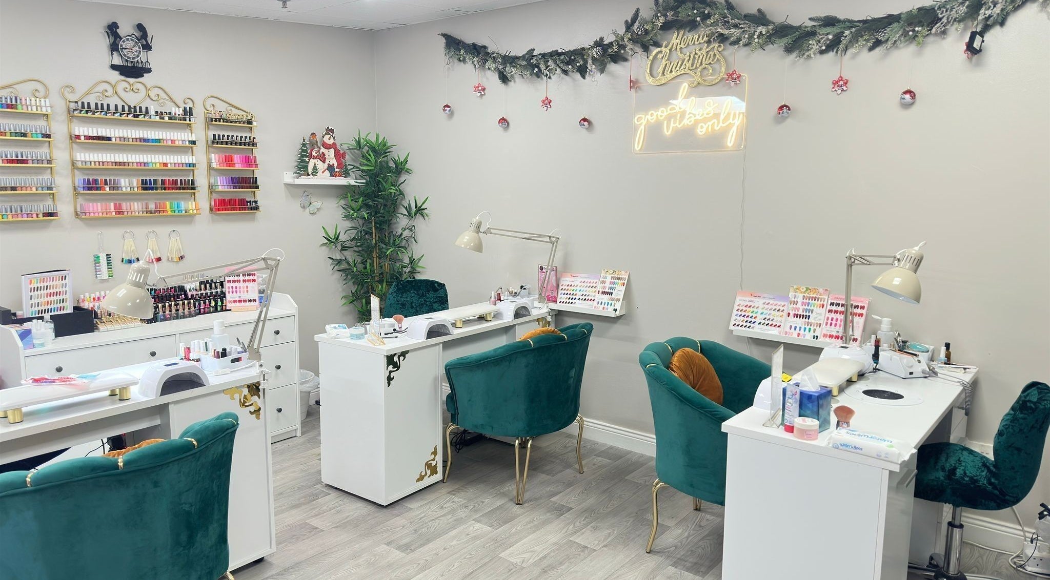Elegant nail studio at D Nail, Dublin 22, County Dublin, IE, with stylish decor and nail polish displays.