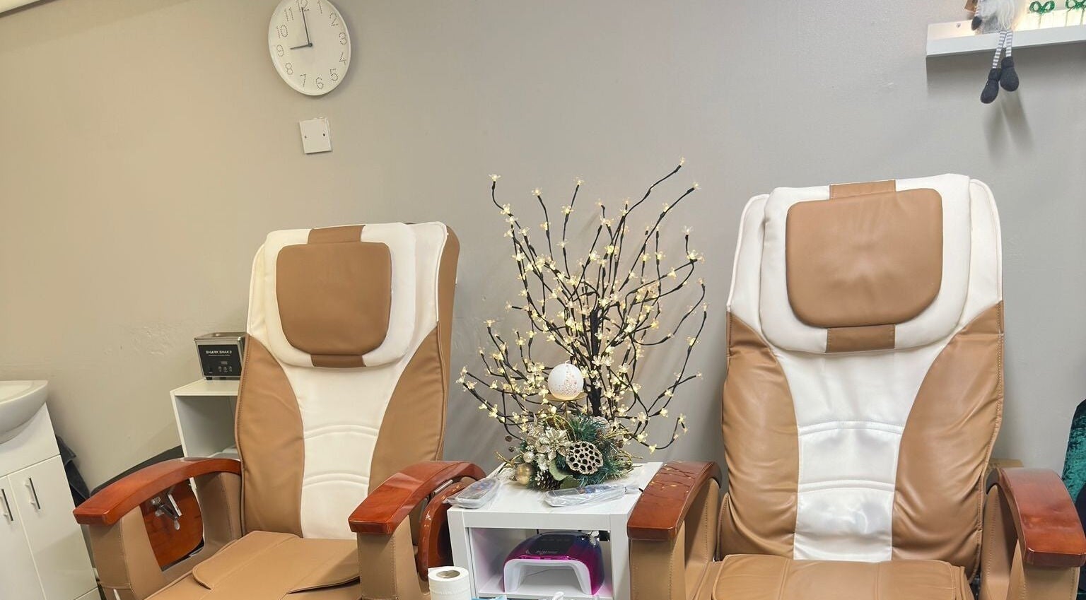 Relaxing spa chairs at D Nail, Dublin 22, County Dublin, IE offer a serene atmosphere for customers.