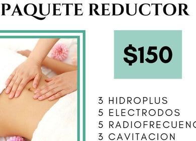 Paquete reductor en ADESPA Guayaquil, MEXICO, EC, destacando tratamientos de masaje y reducción por $150.