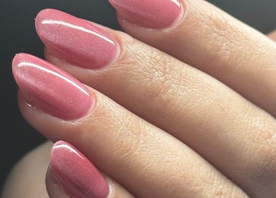 Elegant pink manicured nails at SaHaR(Castle hill), Castle Hill, New South Wales, AU.