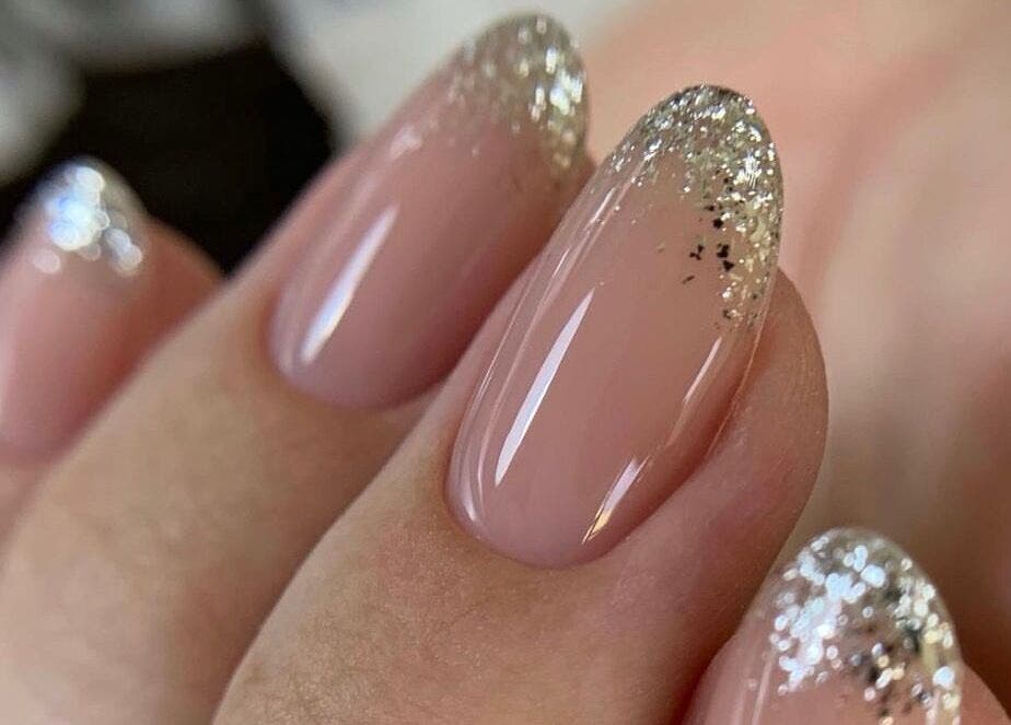 Close-up of glamorous glitter nails at SaHaR(Pyrmont), Ultimo, New South Wales, AU.