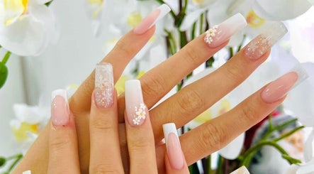 Elegant floral nail art at BLANC Nail Spa Beauty, Wexford, County Wexford, IE, showcasing sophisticated design.