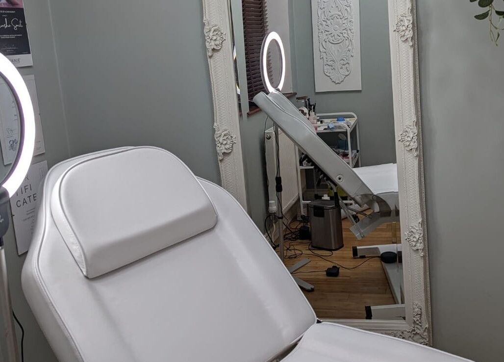 Elegant setup at Semi Permanent Makeup by Jerusha Smit in Warwick, England, GB featuring a treatment chair.
