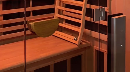Luxurious sauna room at Studio Sweat in Auckland, Auckland, NZ, offering relaxation and wellness in a serene setting.