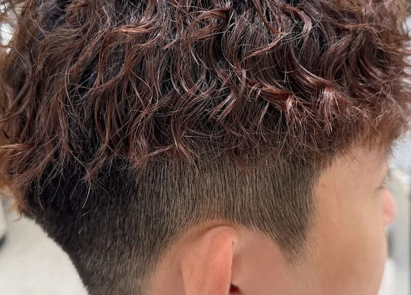 Stylish men's curly haircut at G.L..HAIR SALON in Burwood, New South Wales, AU, showcasing expert styling.