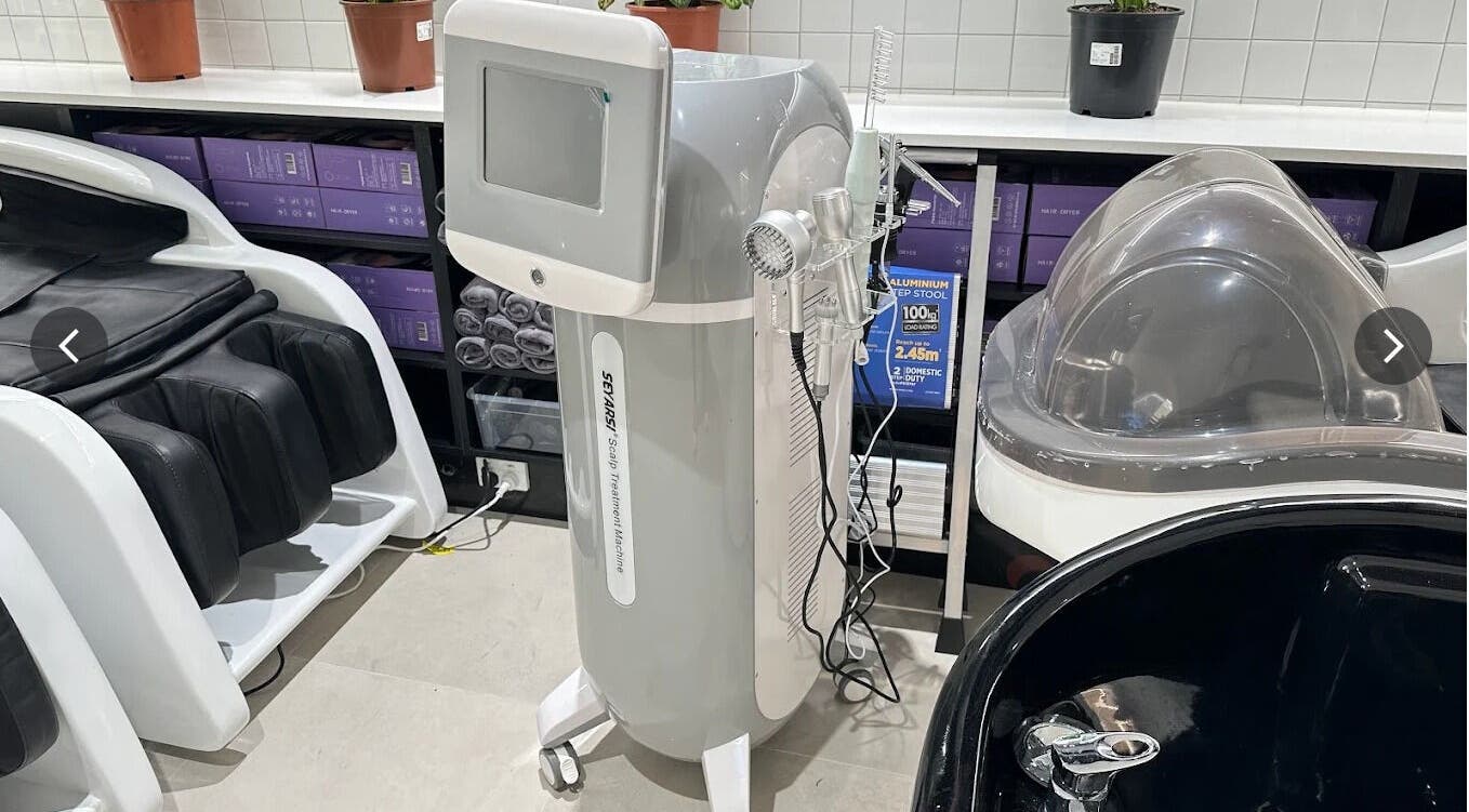 Advanced hair treatment machine at G.L..HAIR SALON, Burwood, New South Wales, AU, enhancing salon offerings.