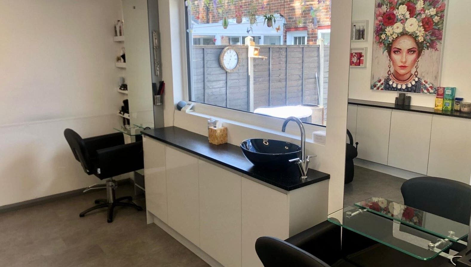 Modern interior of The Style Pod in Crawley, England, GB, featuring sleek design and elegant decor.