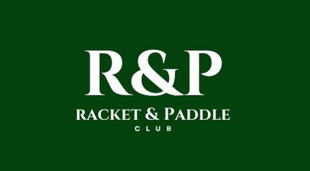 Racket & Paddle Club logo featuring initials on a green background, Gilbert, Arizona, US.