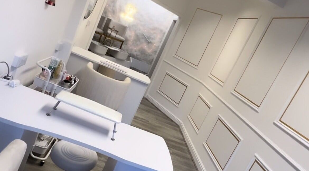 Chic and modern interior of Dose of Beauty, Westcliff-On-Sea, GB showcasing clean lines and elegant design.