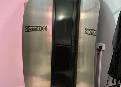 Sienna tanning machine at Clarissa's Beauty Boutique in March, England, GB for premium skin treatment.