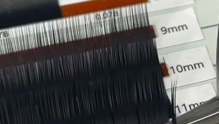 Close-up of eyelash extensions at Sint Niklaas, Sint-niklaas, Vlaams Gewest, BE.