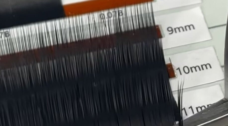 Close-up of eyelash extensions at Sint Niklaas, Sint-niklaas, Vlaams Gewest, BE.